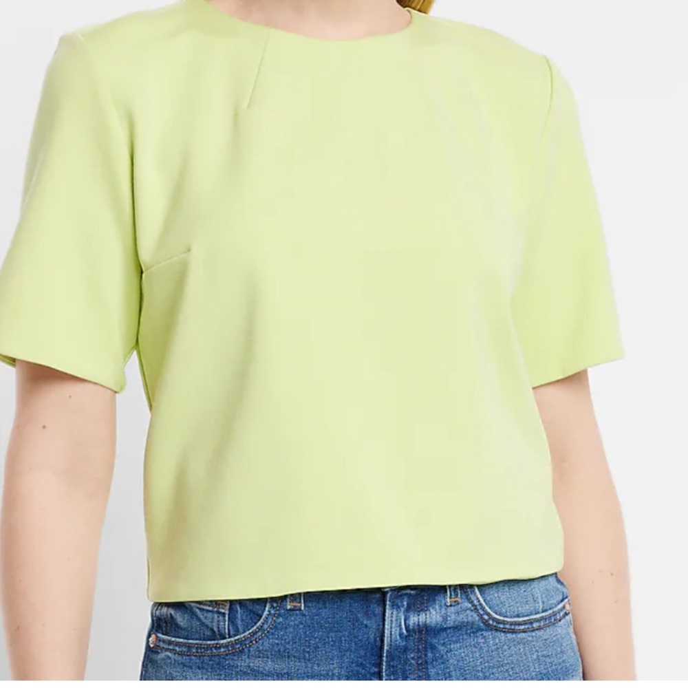 Skimming Ponte Boxy Tee Lemon Yellow